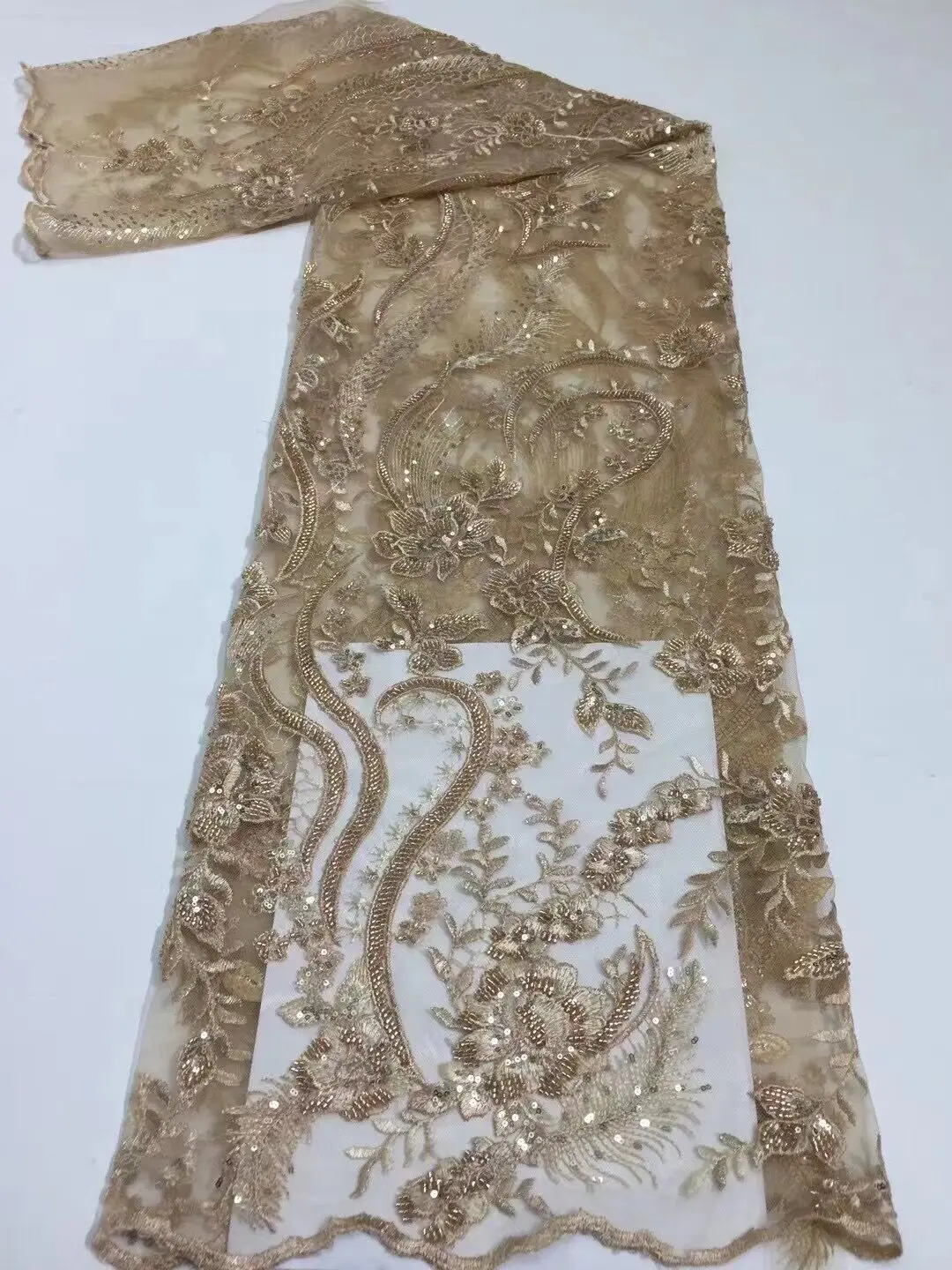 

Нигерийские кружева сеточка ткани с бусины S-428888 африканская кружевная ткань с блестками Высокое качество Французский тюль кружева ткань