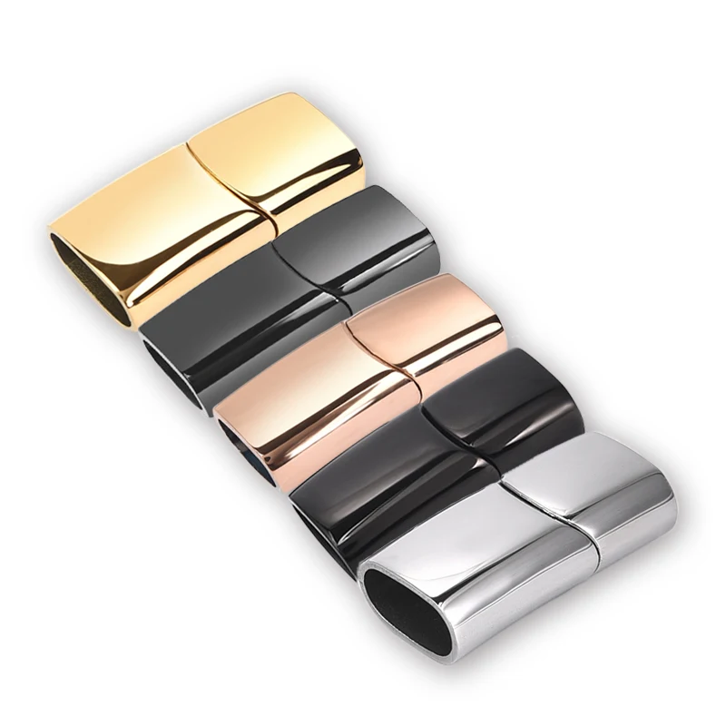 2 шт./лот Глянцевая магнитные застежки 316LStainless Сталь Магнит пряжка разъемы для DIY кожаный браслет ювелирные украшения своими руками