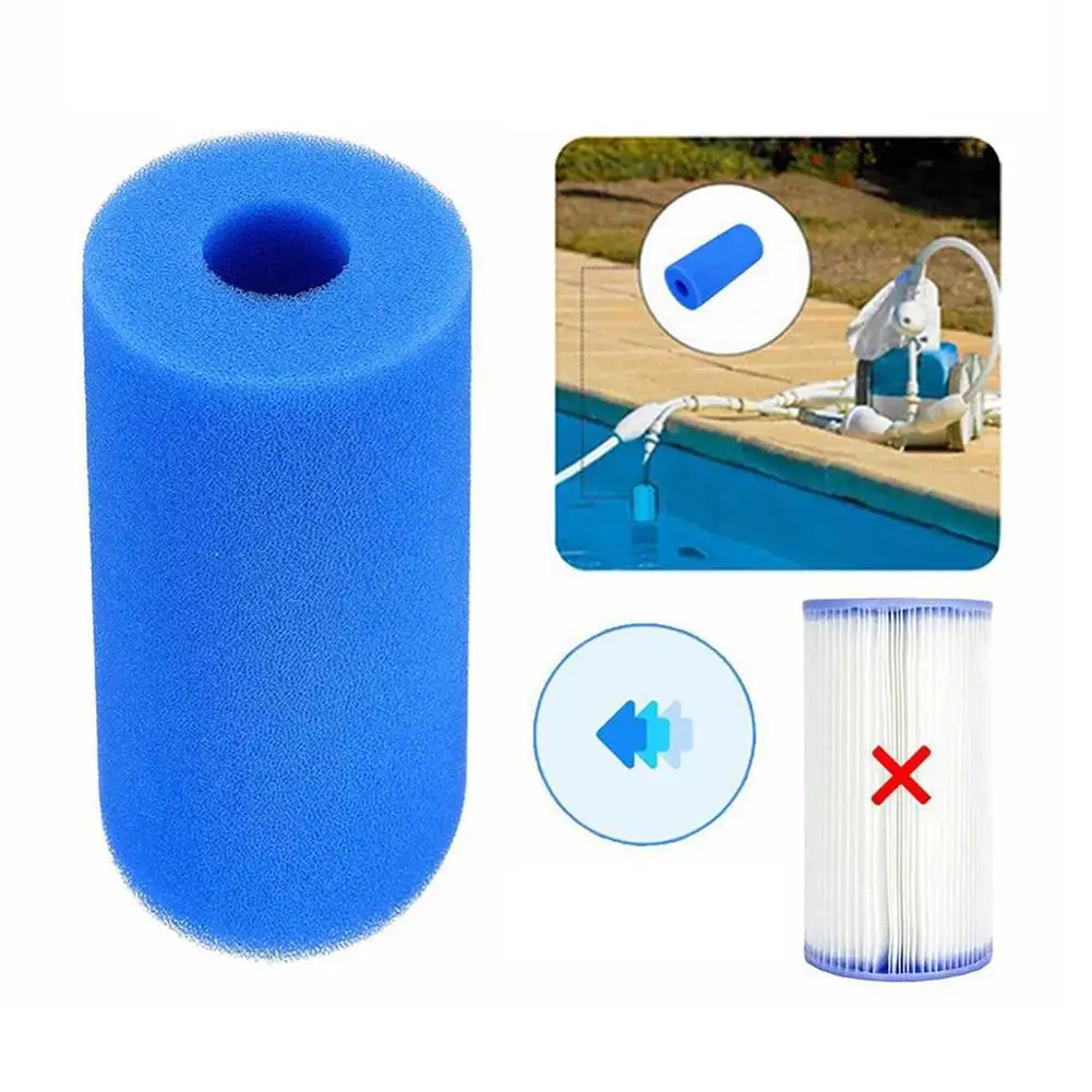

2 шт. Многоразовые моющиеся губка фильтрующий элемент плавательного бассейна трубки колонка аксессуары для бассейна аксессуары бассейн