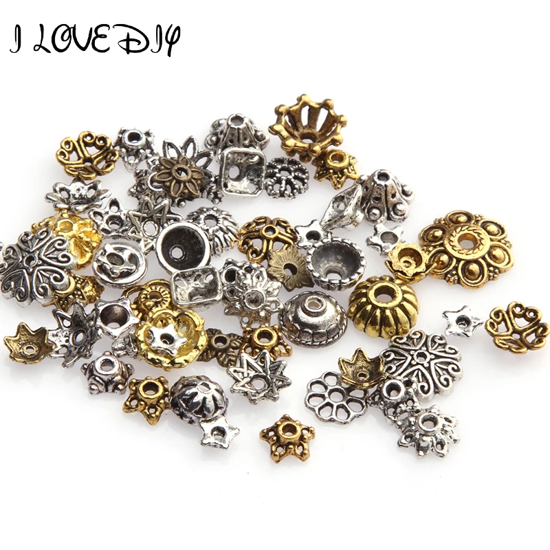 150 шт смешанные размеры Круглые Цветочные шапочки из бисера для изготовления