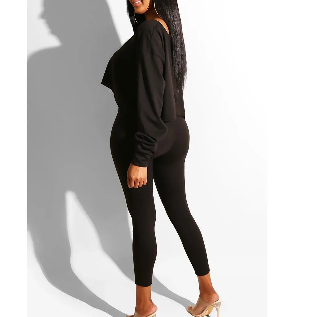 Женский спортивный костюм из двух предметов женский комплект с длинным рукавом