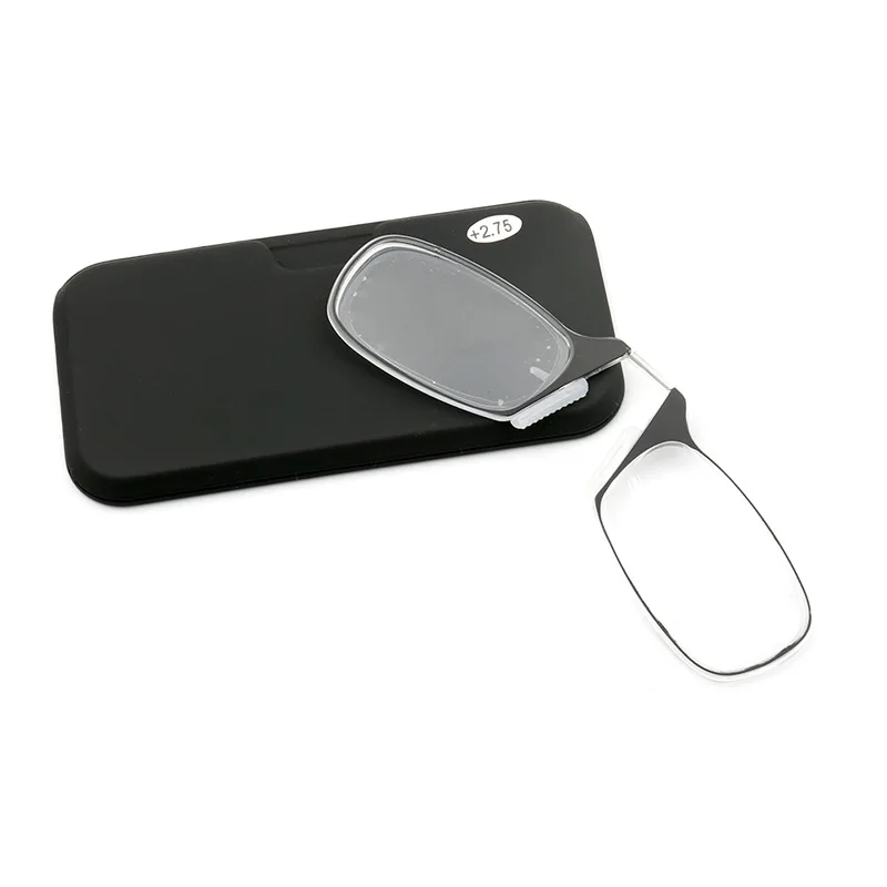 Складной мини-Чехол для очков чтения с клипсой носа мужчин и женщин портативный