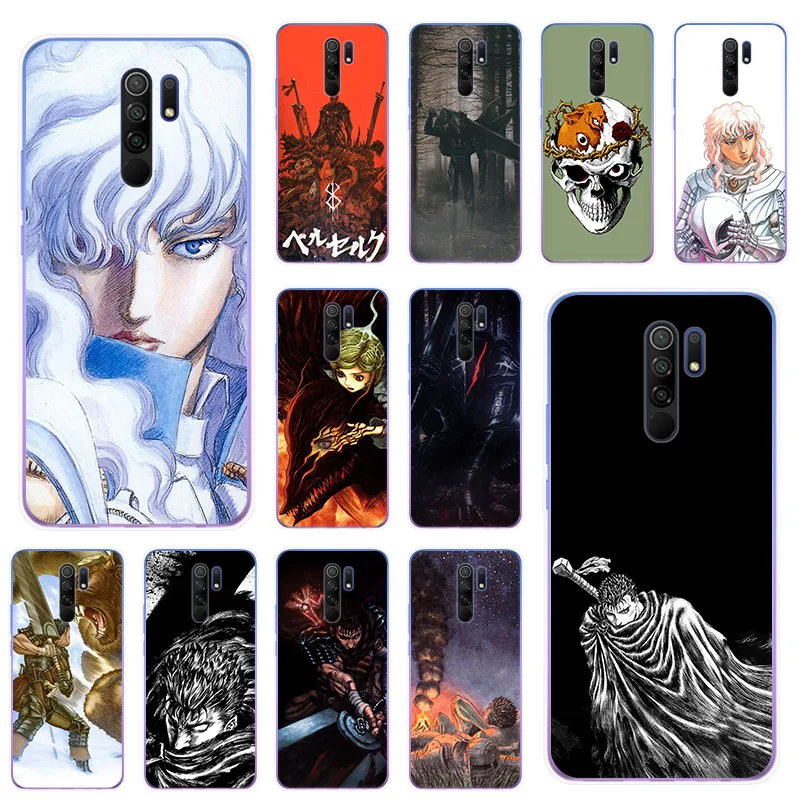 

Guts Berserk Manga Silicone Soft TPU Phone Case For Xiaomi Redmi 9a 9 7 8 9C 7a K20 9T Note 10 9 9s 8T 7 Pro Max POCO-X3 Cover