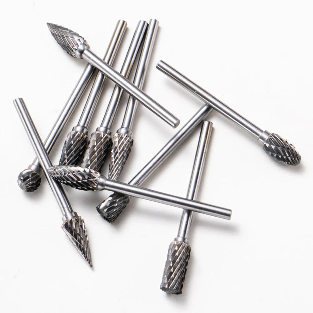 1pc 5/6mm tungsten steel grinding head carbide burrs mini drill diamond Burs Rotary Tool accessories Woodworking Milling Cut | Инструменты