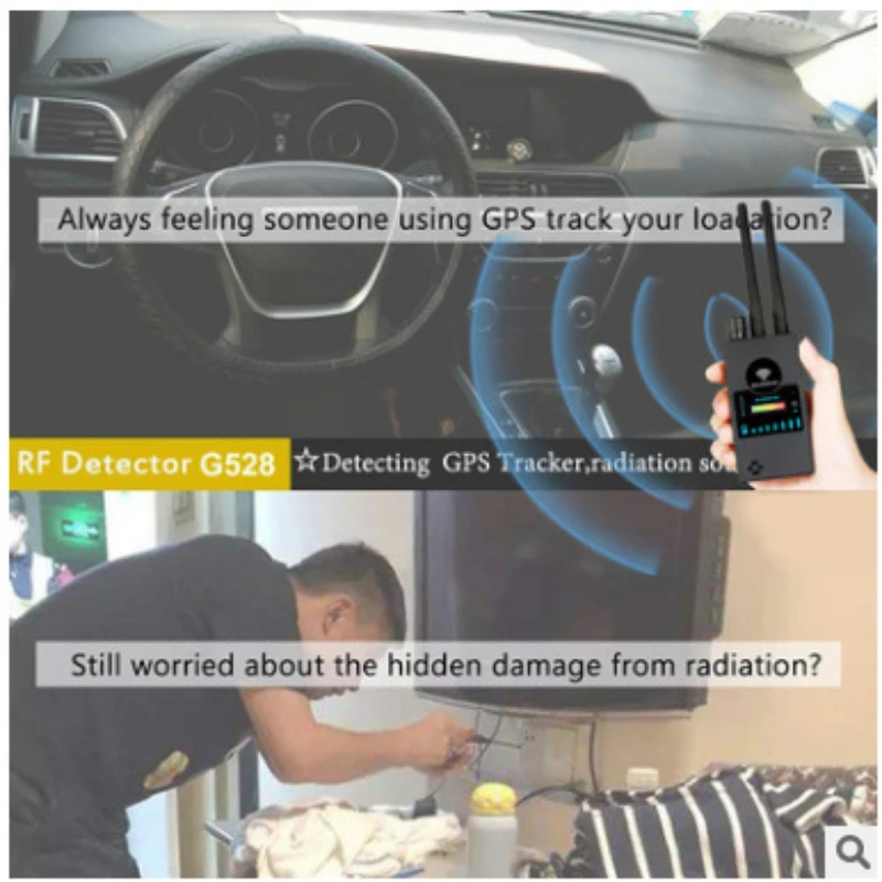 

Wireless RF Signal Detector Bug Anti-Spy Detector Camera GSM Audio Finder Scan Tracker Equipment Anti Candid Camera Detector