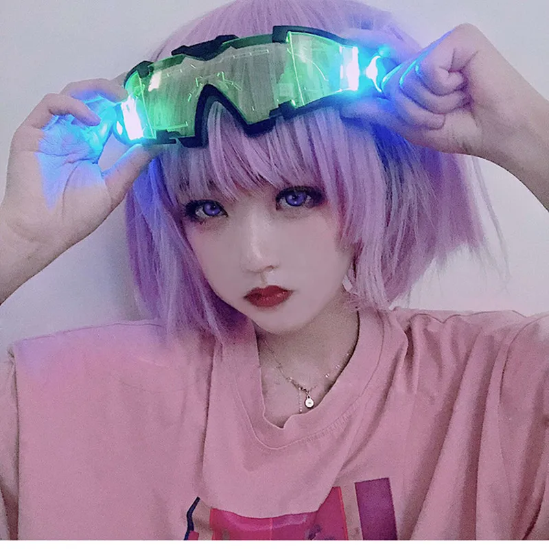 Фото Японский стиль Харадзюку аниме-очки светодиодный Shiner от супер классные