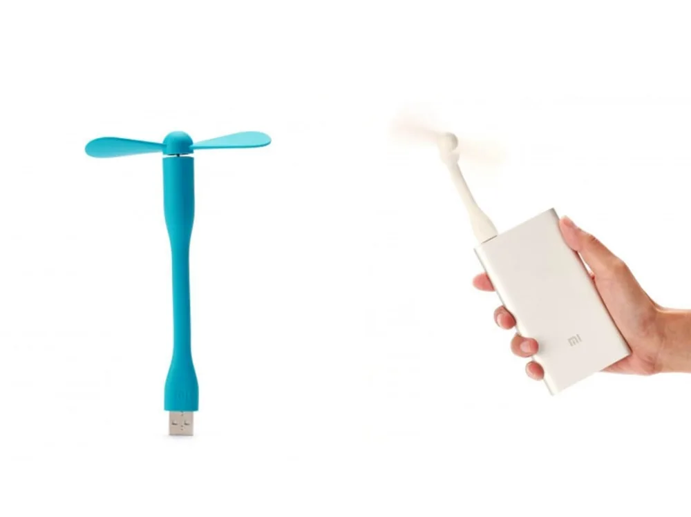 Xiaomi Портативный Гибкий мини USB вентилятор гибкие съемные USB гаджеты низкая мощность для банка питания для ПК для ноутбука для OTG