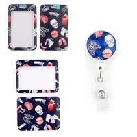 bh1524 blinghero new human organs design silicone retractable student nurse doctor badge reel clip card badge holder accessory