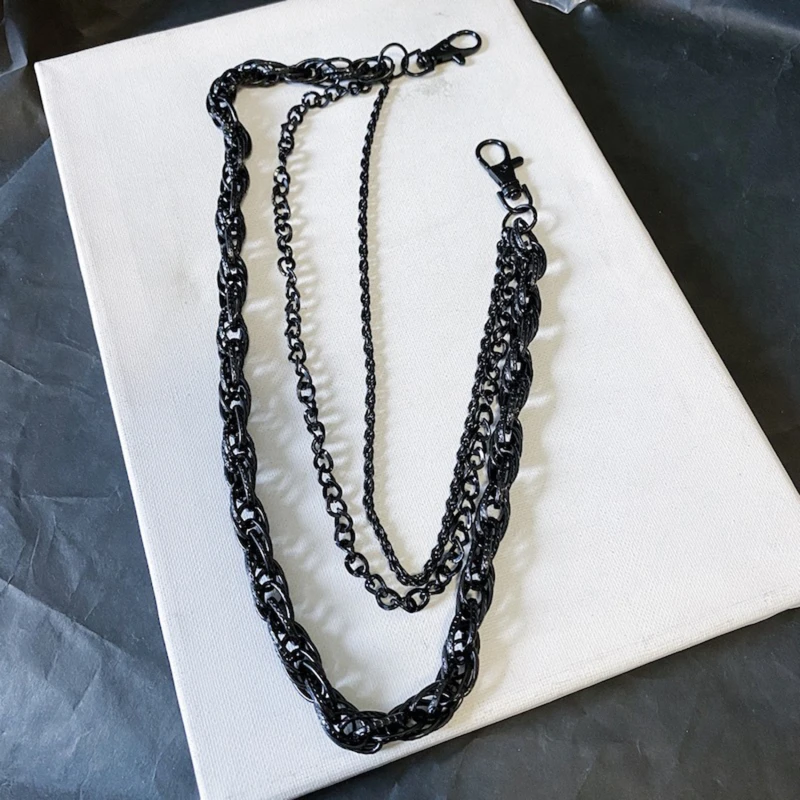 Для мужчин для женщин с цепью на талии пояс цепочка ключей бумажник кольцо клип