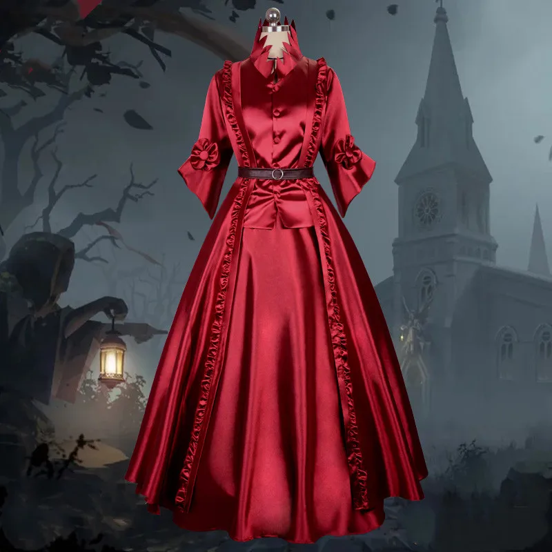 Костюм для косплея персонажа из игры дама красная кровавая королева длинное