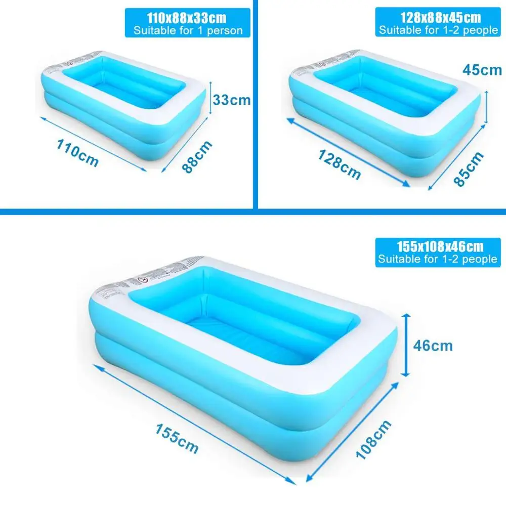 

High Quality 1.1m/1.3m/ 1.5m Inflatable Swimming Pool Adults Kids Pool Bathing Tub Outdoor Indoor Bathtub Water Pool Products