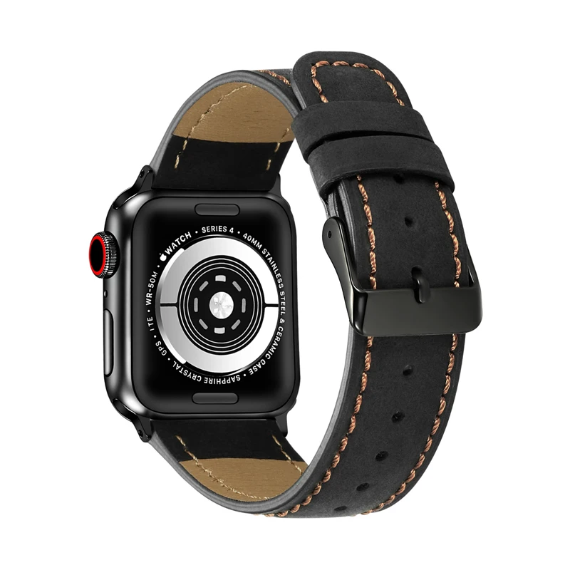 Ремешок из натуральной кожи для apple watch band 42 мм 38 44 40 аксессуары часов iwatch series