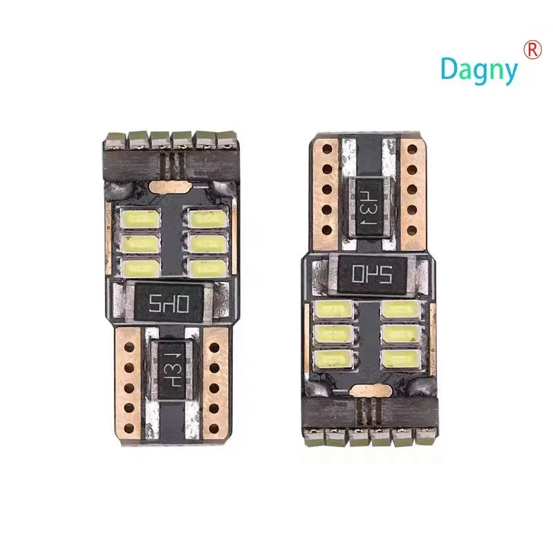 

100 шт. Автомобильные светодиодные лампы T10 Canbus 18 Smd 3014 без ошибок OBC 194 168 W5W T10 18smd, светодиодсветодиодный лампы для салона, приборсветильник пы, ...