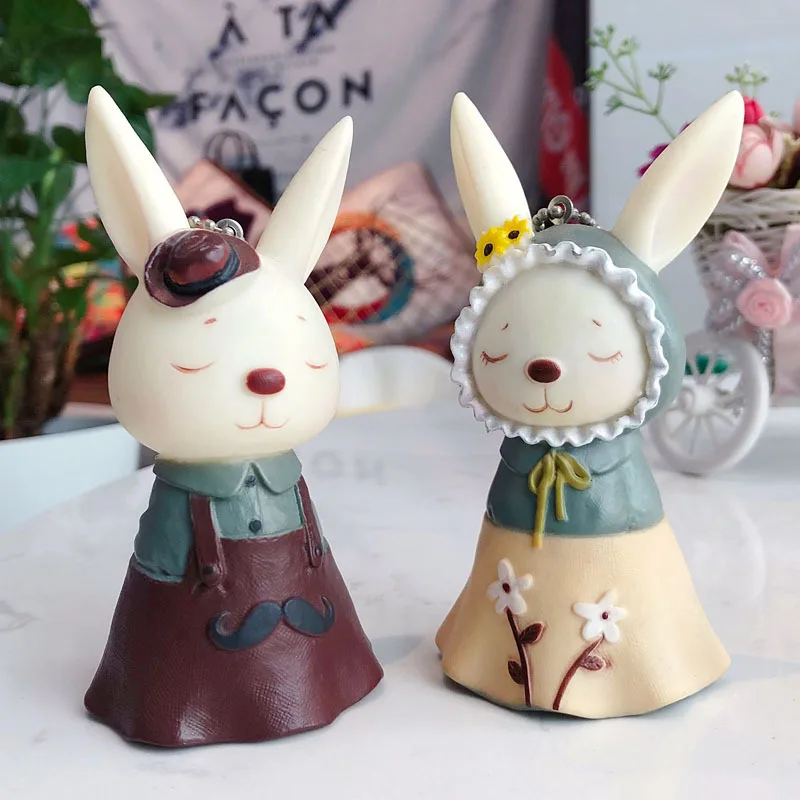 2020 прекрасная мягкая сад брелок для ключей кролик мультфильм животных Брелоки в