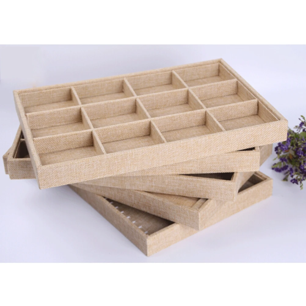 Лоток для ювелирных изделий 12 решеток Штабелируемый съемный коробка дисплей