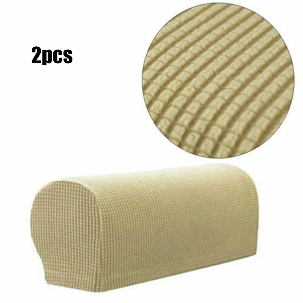 

2pcs Removable Arm Stretch Sofa Couch Chair Protector Armchair Covers Polar Fleece Armrest Towel Gray Beige Burgundy Black