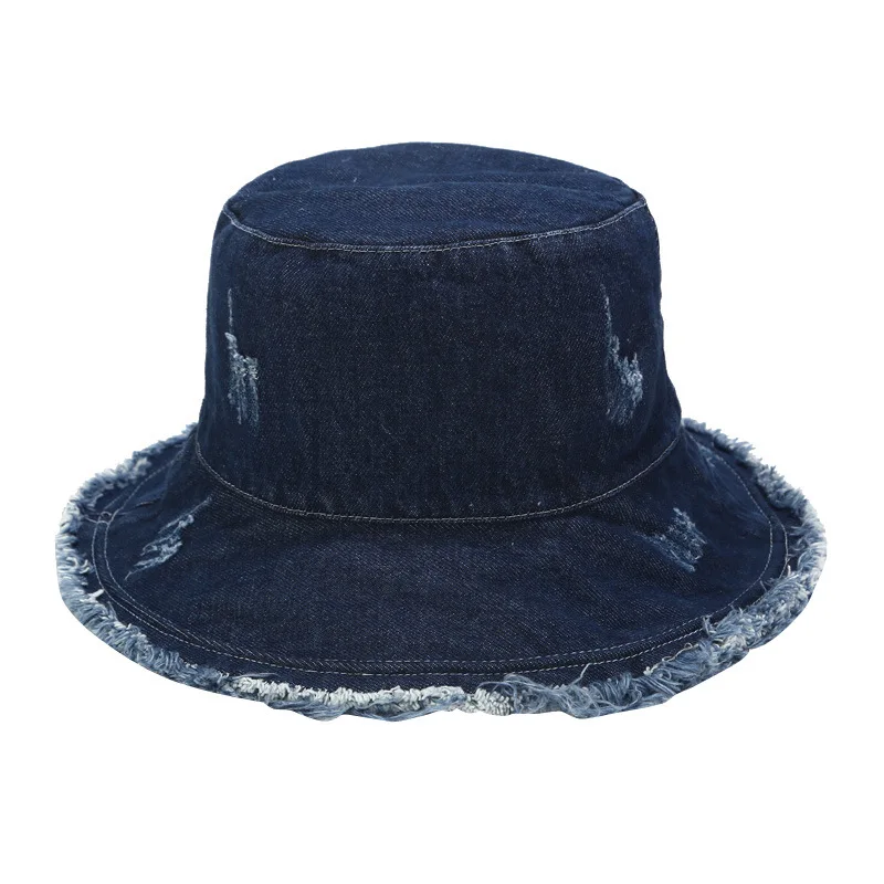 2021 Japanese Washed Retro Hole Cowboy Hat Women Fashion Street  Fisherman Hat Spring Summer Outdoor Temperament Simple Sun Cap