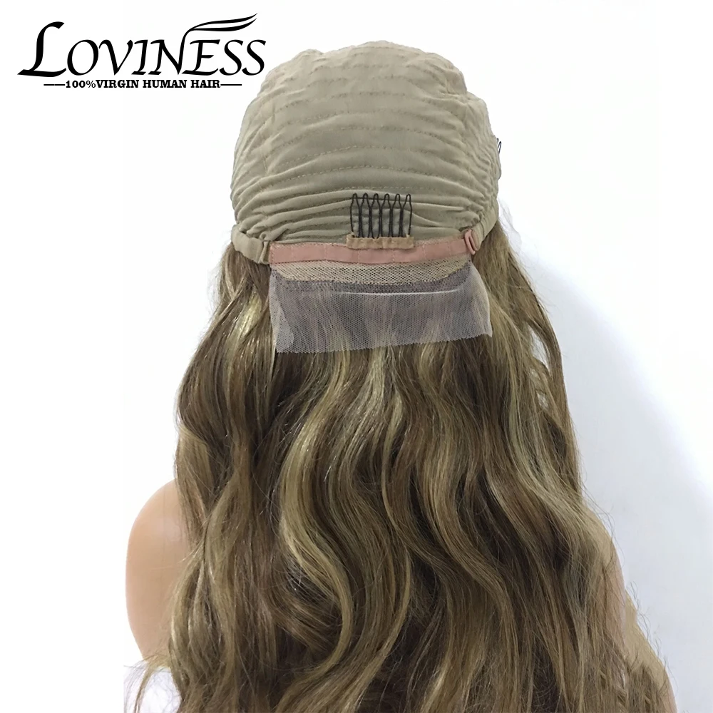 

Body Wave T Part Lace Front Wigs Highlight Curly Human Hair Wig Brazilian Pre-plucked Natural Hairline Remy Human Hair Wigs