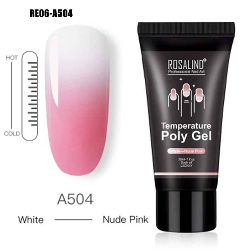 

Цветной гель для наращивания ногтей, инструмент для укрепления ногтей, изменение температуры, 2019