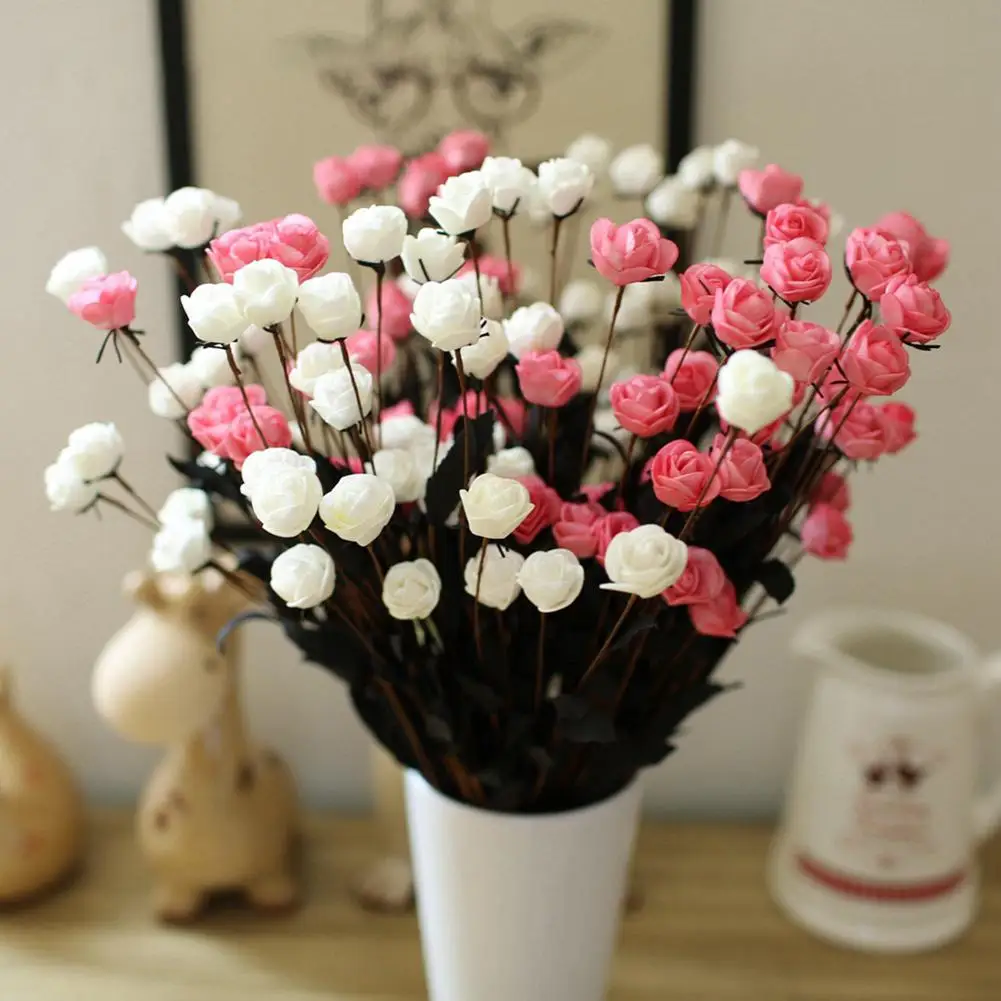 1 шт. 15 головок яркий цвет не выцветает искусственный цветок домашняя комната сад