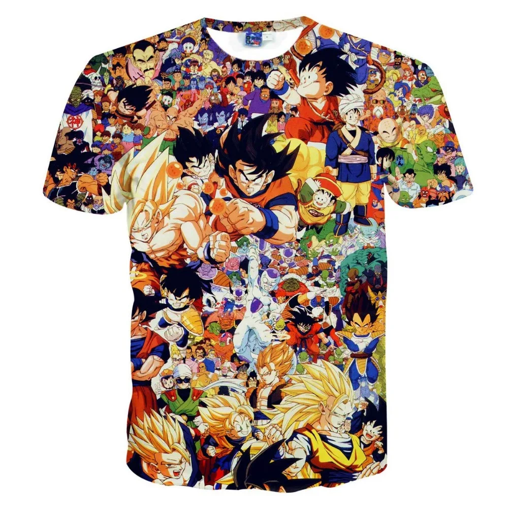 Летняя Новинка футболка Goku Kulilin Vegeta для мужчин/женщин 2019 повседневная одежда