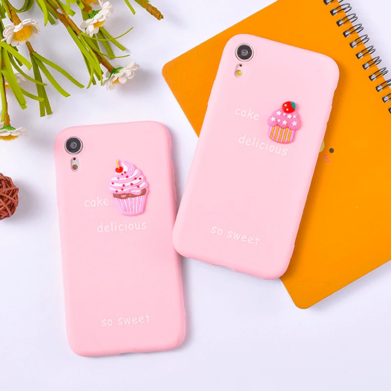 Милый 3D силиконовый чехол для телефона с фруктами iphone X XR XS 11 Pro MAX 6S 7 8 Plus вишней