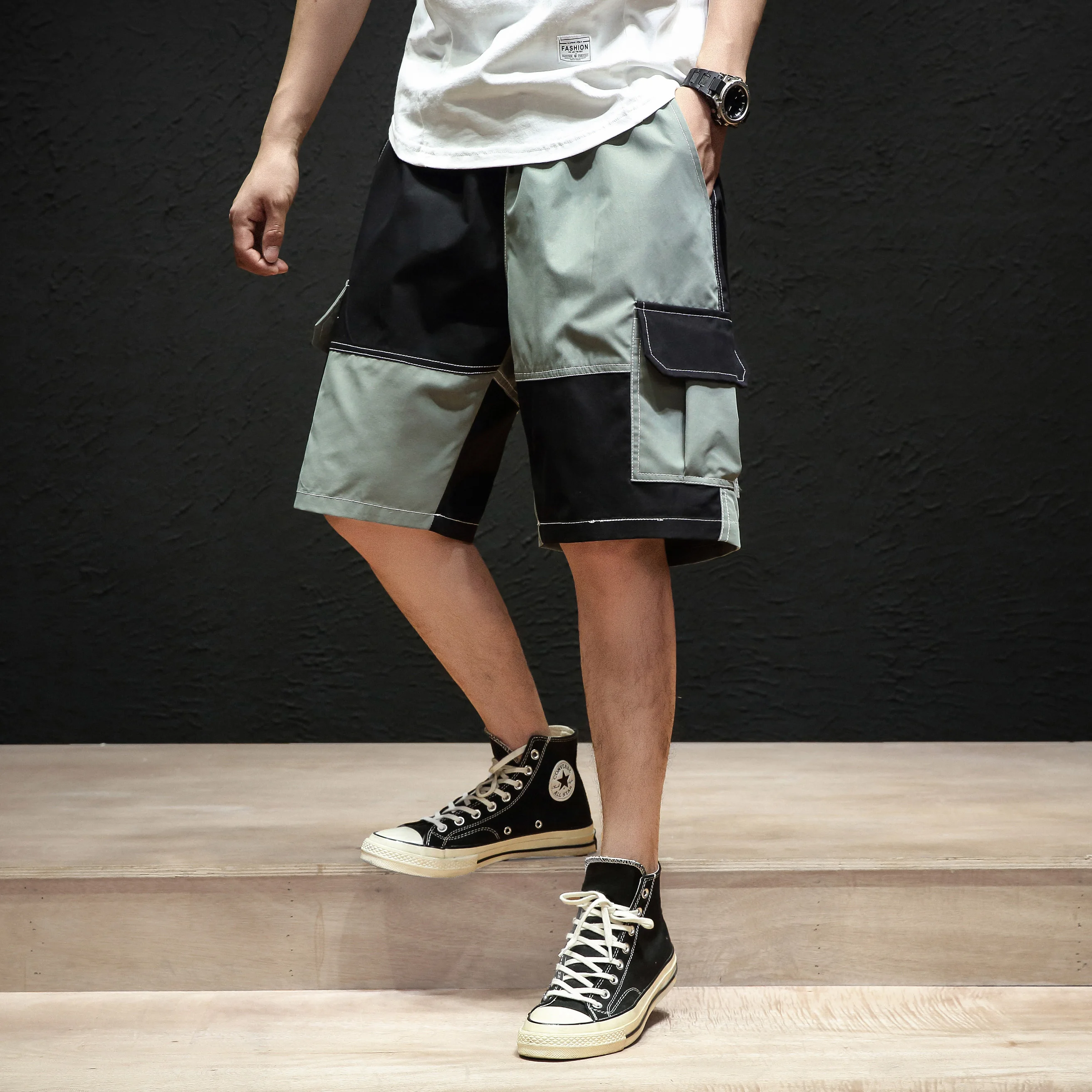 

Men Multi-Pocket Cargo Shorts Summer Male Fashion High Quality Streetwear Joggers Shorts Men's Hip Hop Casual Short Streetwear