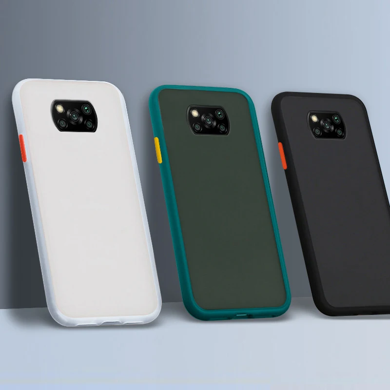 

For Xiaomi Redmi Note 10 Pro Case Cover Poco X3 Pro NFC Mi Note 10 Lite Soft TPU Frame Matte Hard Phone Cases For Redmi Note 10