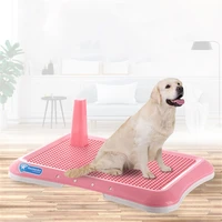 lattice pet plastic dog training indoor toilet puppy bedpan potty easy to clean litter tray with column urinal bowl cat pee pad