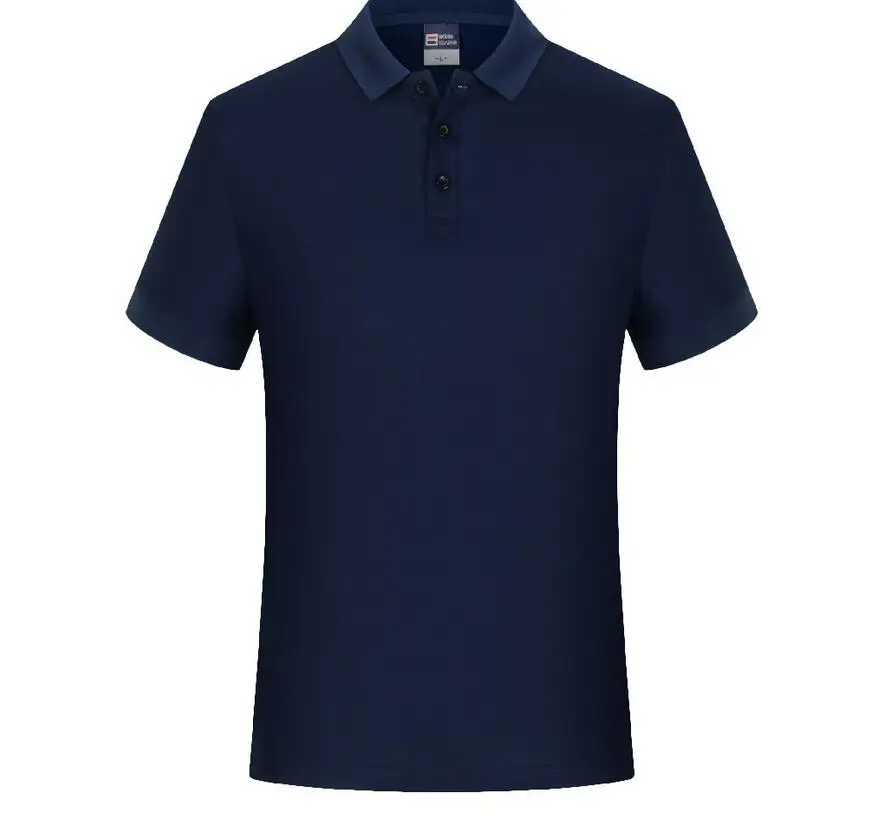 

Men's summer lapel cotton T-shirt business short sleeves