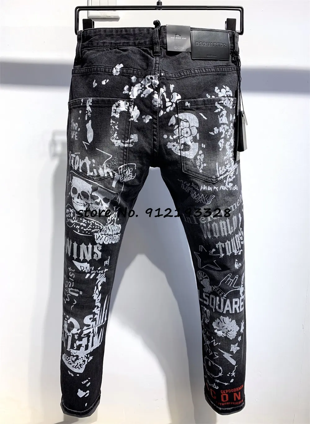 

Dsquared2 Cool Guy Hole Jeans D2 Men Pants DSQ2 Embroidered Trousers 9706