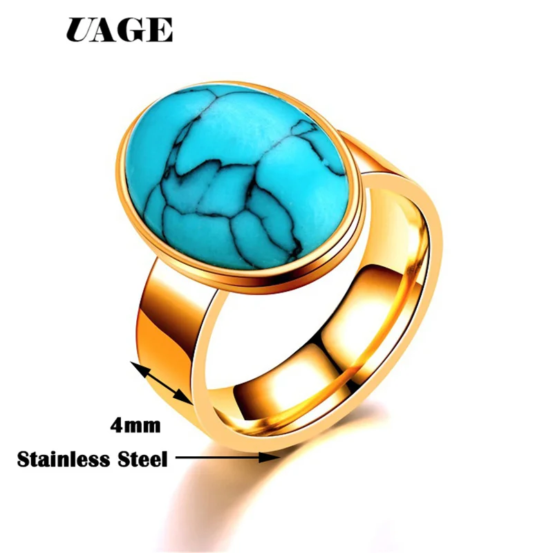 UAGE New Jewelry Vintage Antique Silver Color Gold Turquoises Ring for Men Tibet Women Finger | Украшения и аксессуары