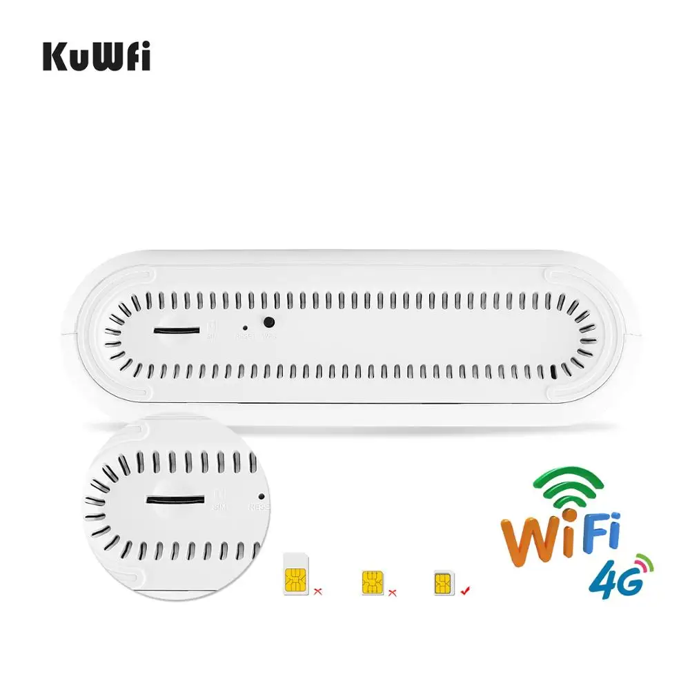 KuWFi 4G Router SIM 1200Mbps 2.4G&5G Wireless Home WIFI Router Unlocked FDD/TDD With RJ45 Port Up to 64 Wifi Users