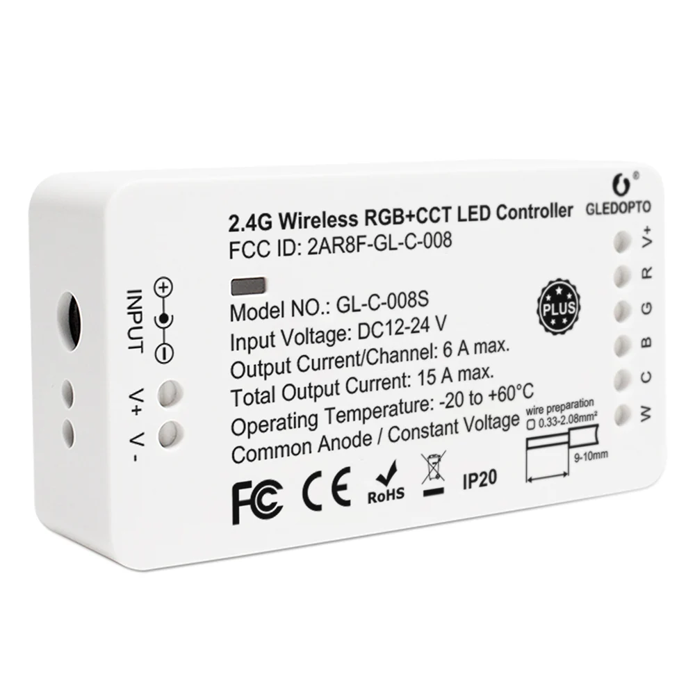 Controller Plus Only Zigbee RGBCCT светодиодный пульт управления плюс пульт дистанционного управления интеллектуальным приложением RGBWW DC 24V 12V led полосы управления Лер работает с Zigbee 3,0 шлюз - Цвет: Controller Plus Only