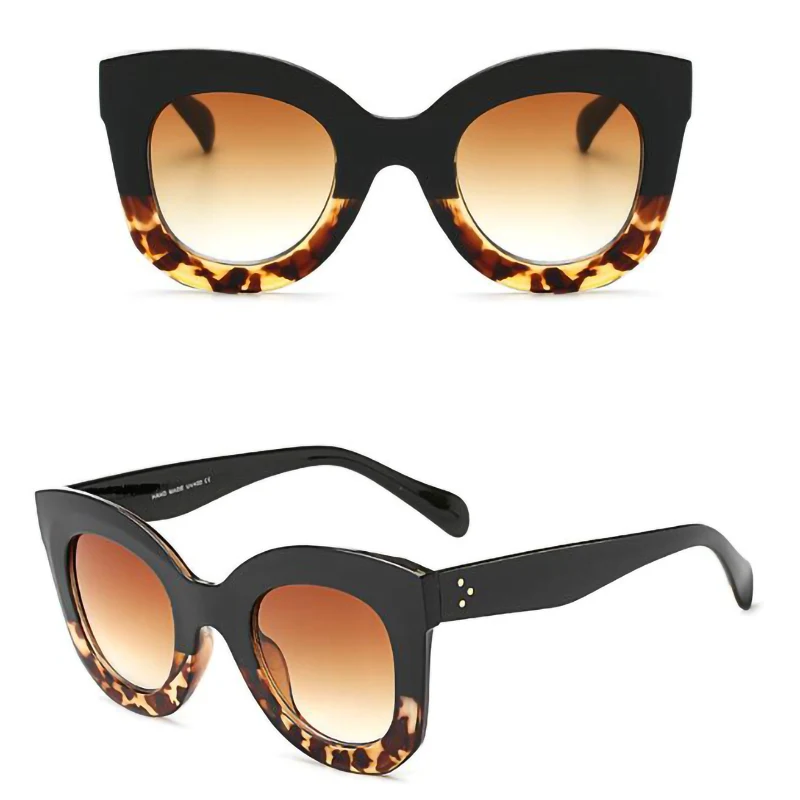 

Ggovo New Fashion Retro Butterfly Sunglasses Oversized All-match Women Sun Glasses With Big Frame Mirror Shades Ladies Eyewear