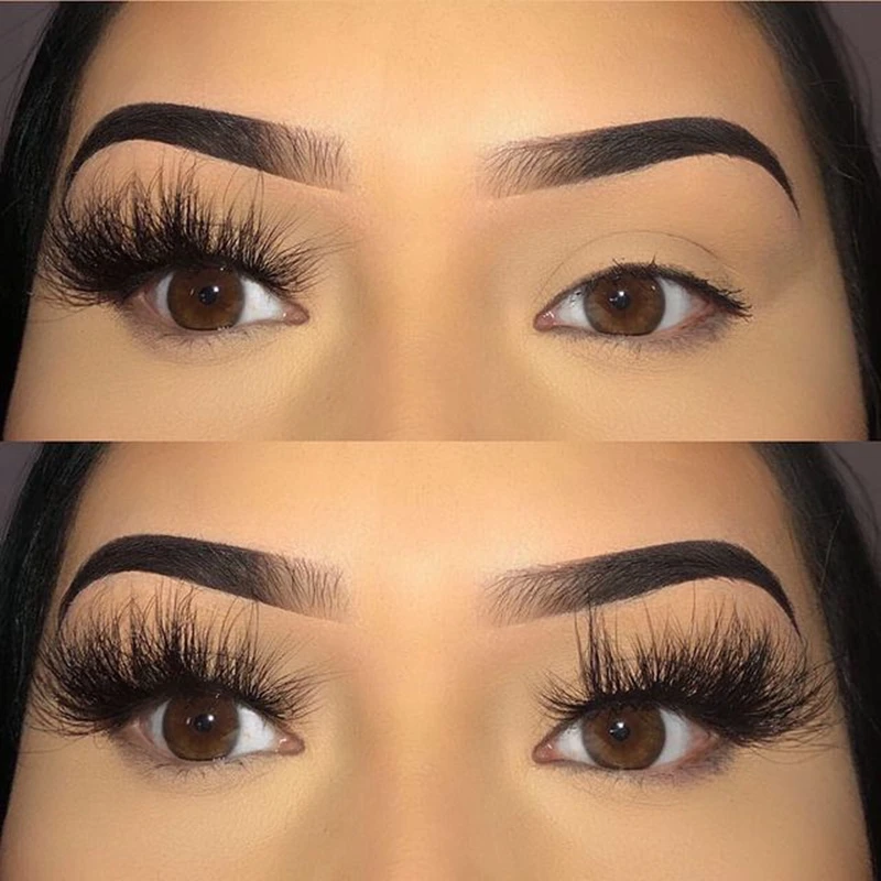 3D ресницы серо коричневого цвета драматический норковые натуральные накладные