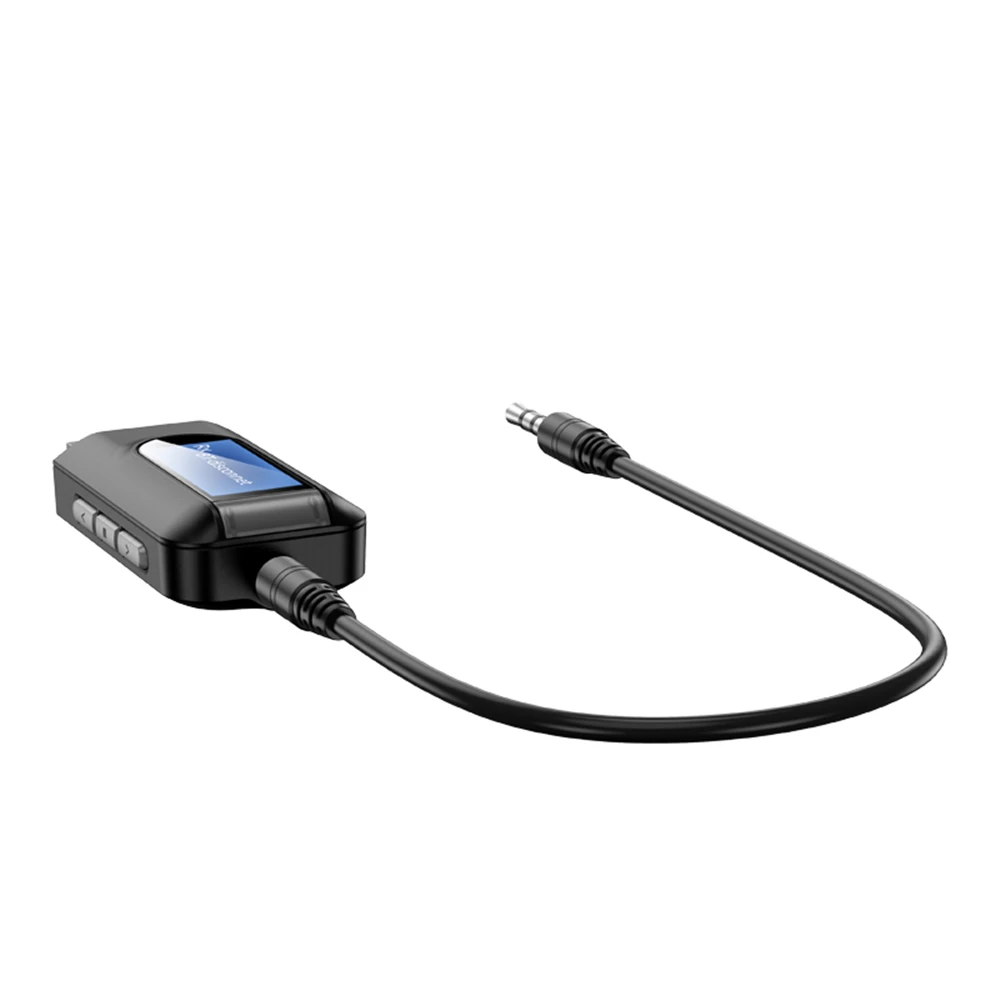 

Bluetooth 5.0 Audio Receiver Transmitter with 3.5mm LCD Screen 3.5 AUX Stereo USB Plug Bluetooth Adapter for Car PC TV Headset