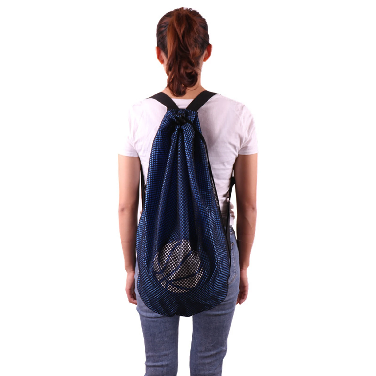 

Adults Unisex Large Capacity Drawstring Bag Shoulder Bag for Basketball Football Backpack