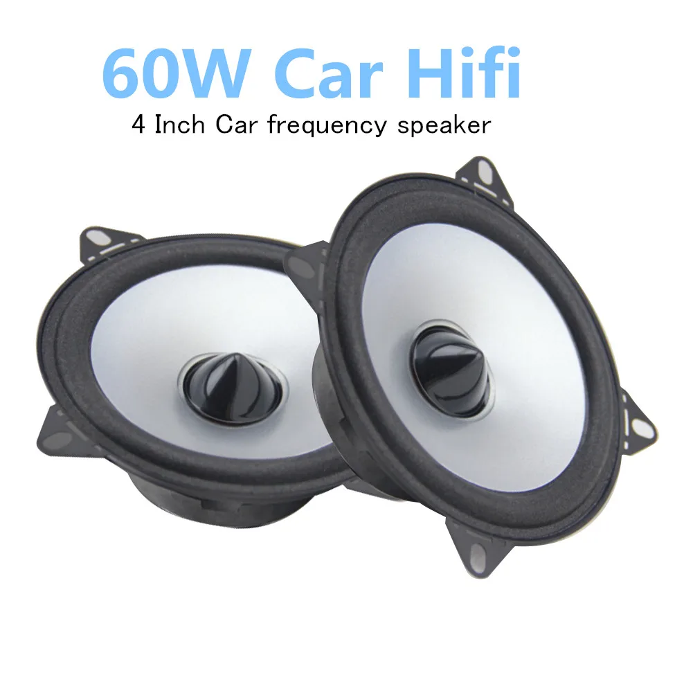 2 шт. автомобильный динамик 4 дюйма 60 Вт полосный коаксиальный Hifi Автомобильная