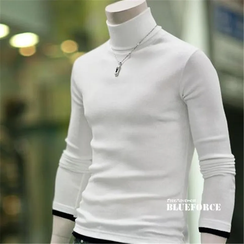 Новинка 2021 осень и зима Мужская облегающая базовая одежда тонкий пуловер свитер