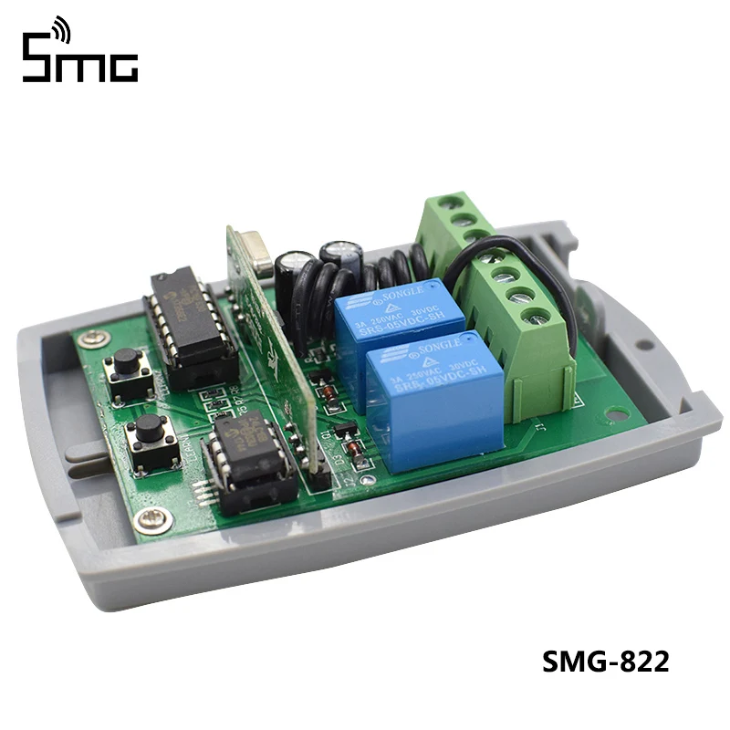 5 шт. 2 канала 12В 24В DC RF приемник код прокатки передатчик команды гаражные ворота