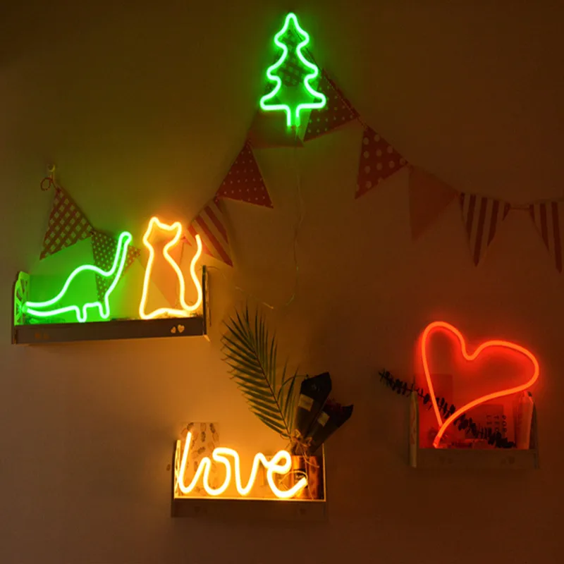 Светодиодный висит головой животного ночника кошки динозавра летучая мышь