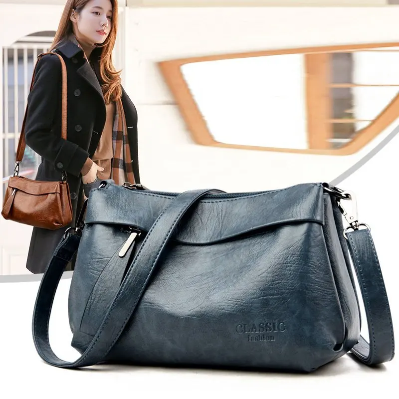 

New Fashion Soft Leather Women's Handbags Luxury Designer Shoulder Crossbody Bags for Women 2021 Messenger Bag Sac Epaule