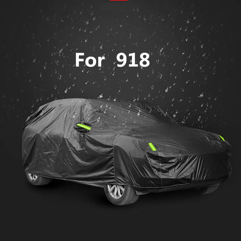 Type 6 Черный Водонепроницаемый полный автомобильные чехлы для Porsche Cayenne, Macan, Panamera, 918 911 718 2011 2012 2013 - Название цвета: Type 6