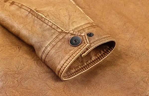 goatskin ACDC часы кожаная куртка Тонкий кожаный мотоцикл мужская куртка брендовая одежда вышитая эмблема