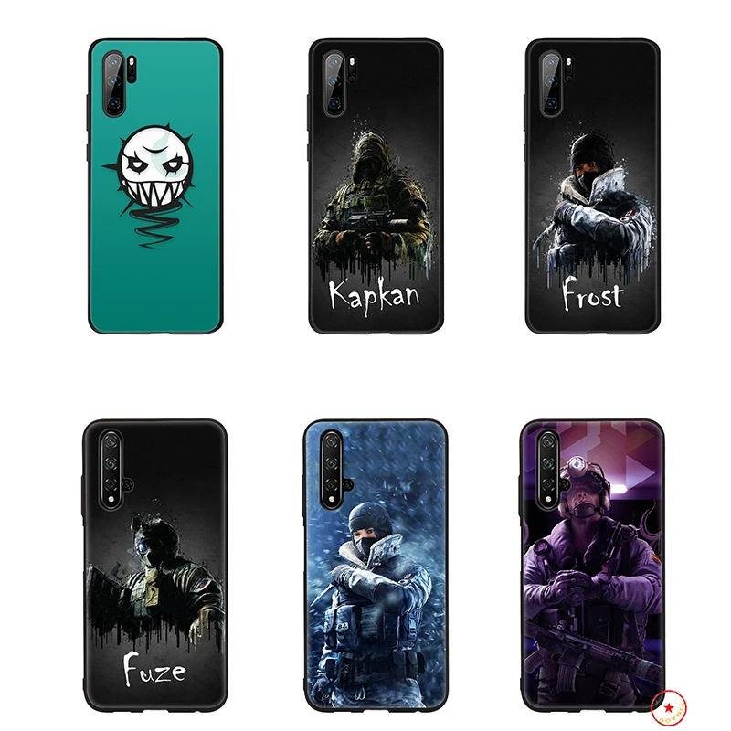 rainbow six Soft Silicone Case for Huawei P30 P20 P10 Lite Pro P Smart Plus 2018 2019 Z |