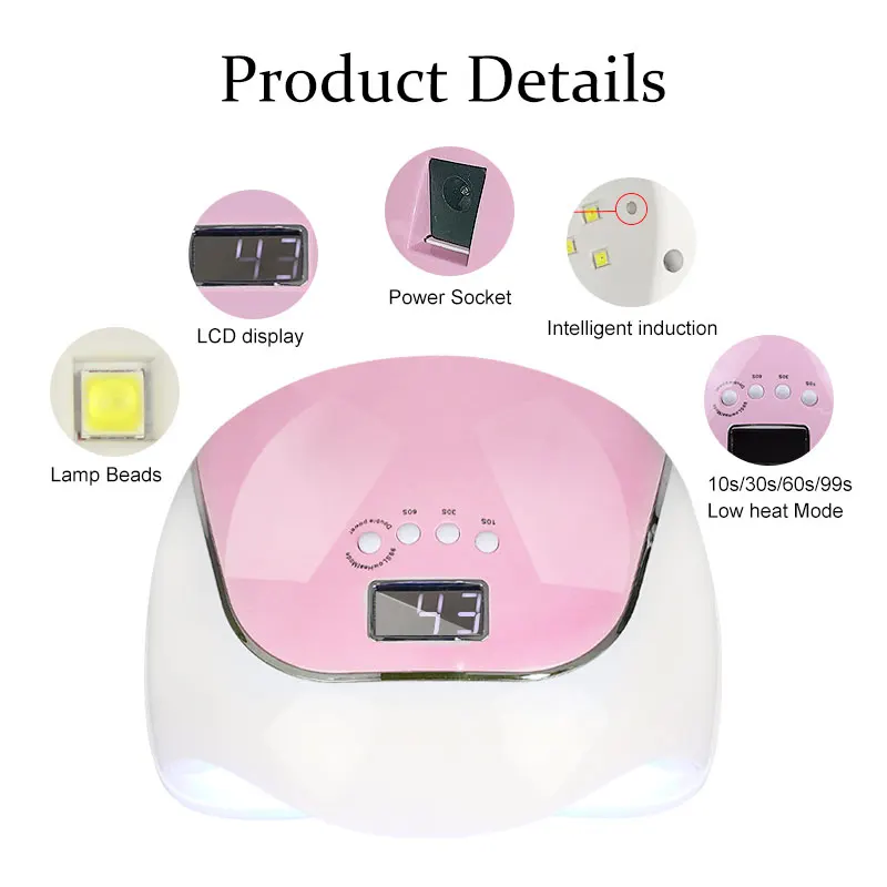 

High Power Nail Dryer For Manicure Curing All Kinds Of Gels 36LED Double Hands Fast Drying Nail Lamp Salon Use Nail Equipment