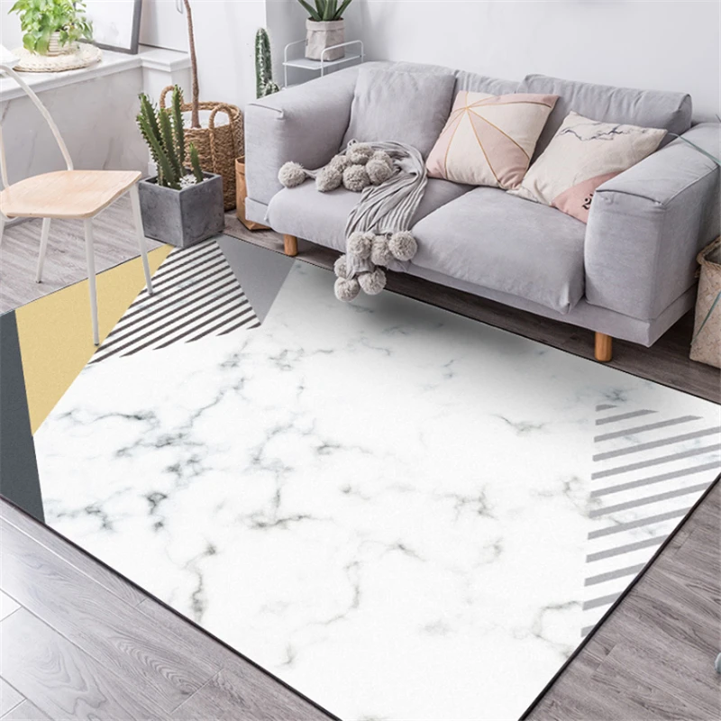 Nordic Style Minimalist Marble Geometric Element Pattern Carpet Carpets For Living Room Kids Non-slip Floor Mats | Дом и сад