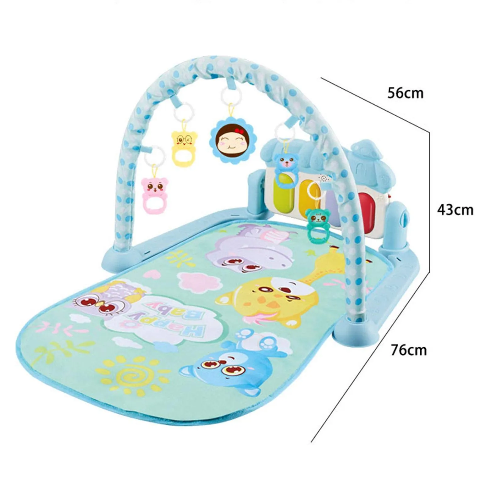 

Baby Games Activity Fitness Mat Toy Kawaii Cartoon Newborn Fitness Frame Baby Music Game Mat Tapete De Atividades Para Bebs