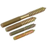 m6 m8 hanger bolts double ended thread lag screws wood screws furniture fixing self tapping screws color zinc plated